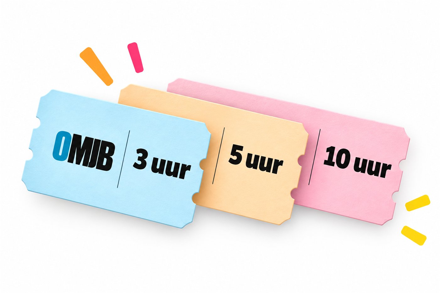 OMJB strippenkaarten van 3, 5 en 10 uur